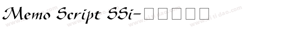 Memo Script SSi字体转换